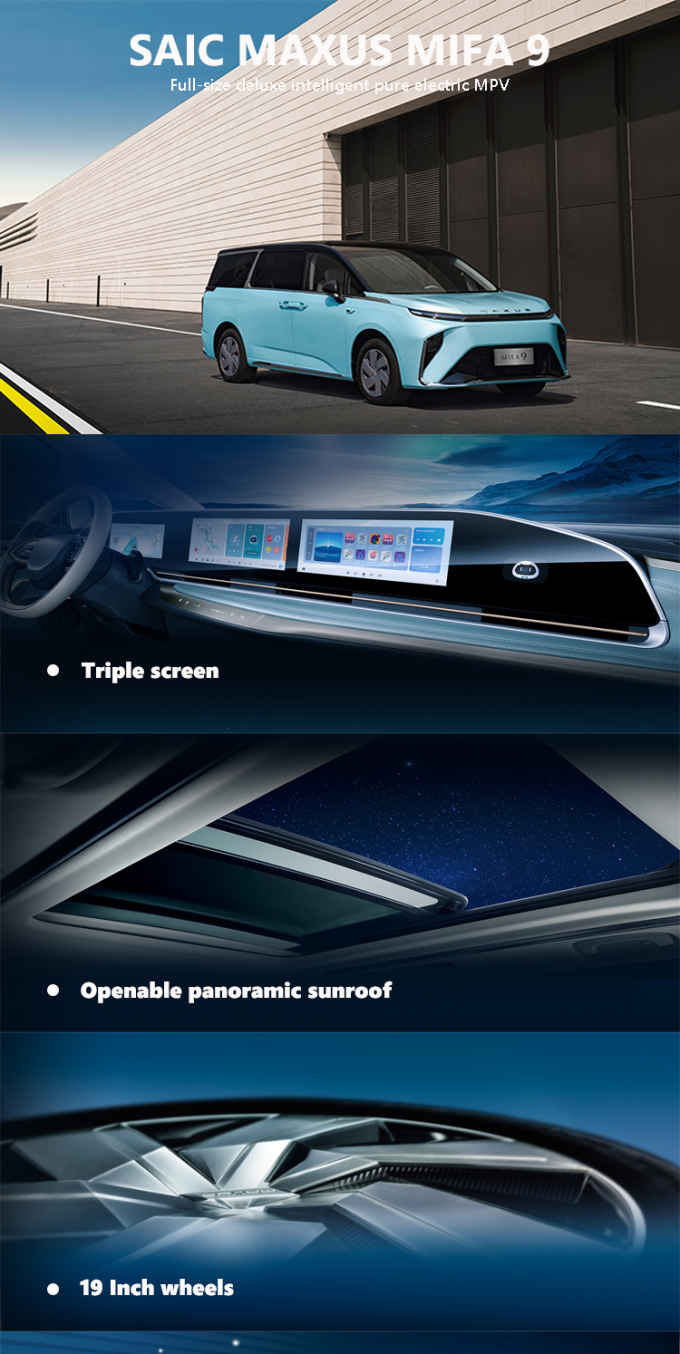 Maxus Mifa 9 Mpv Coche eléctrico de alta velocidad Vehículos de nueva energía 5 puertas 0