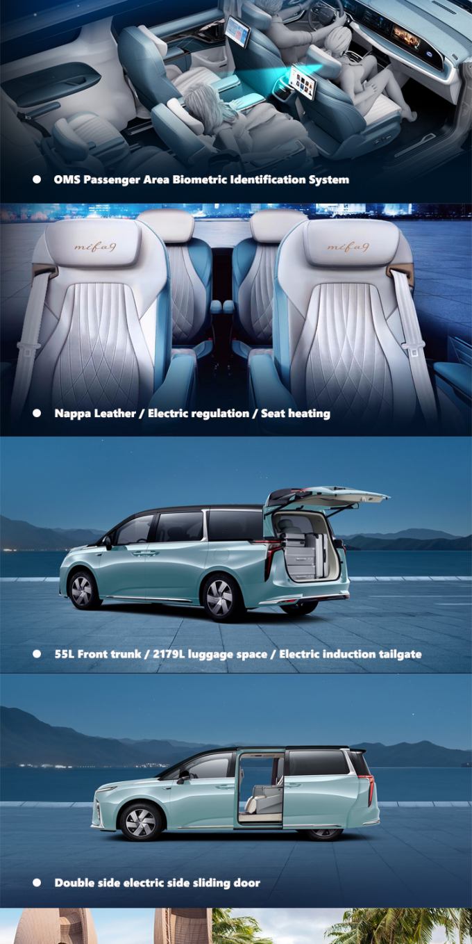 Maxus Mifa 9 Mpv Coche eléctrico de alta velocidad Vehículos de nueva energía 5 puertas 2